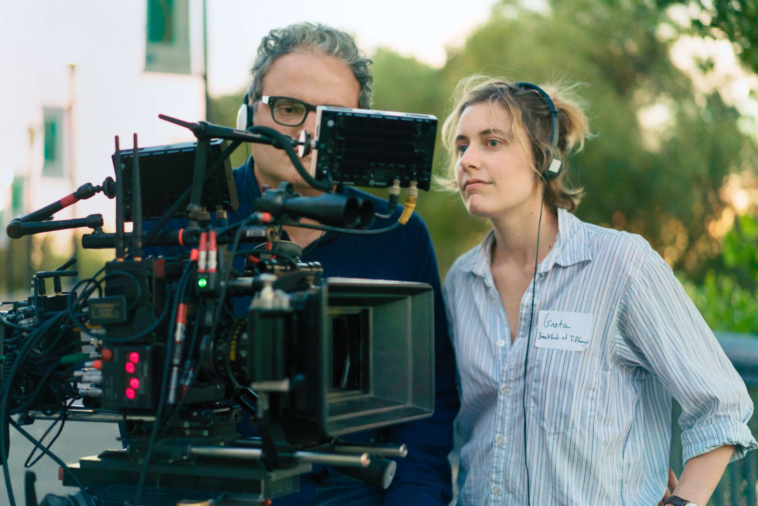 PHOTO: Sam Levy & Greta Gerwig during the filming of "Ladybird."
