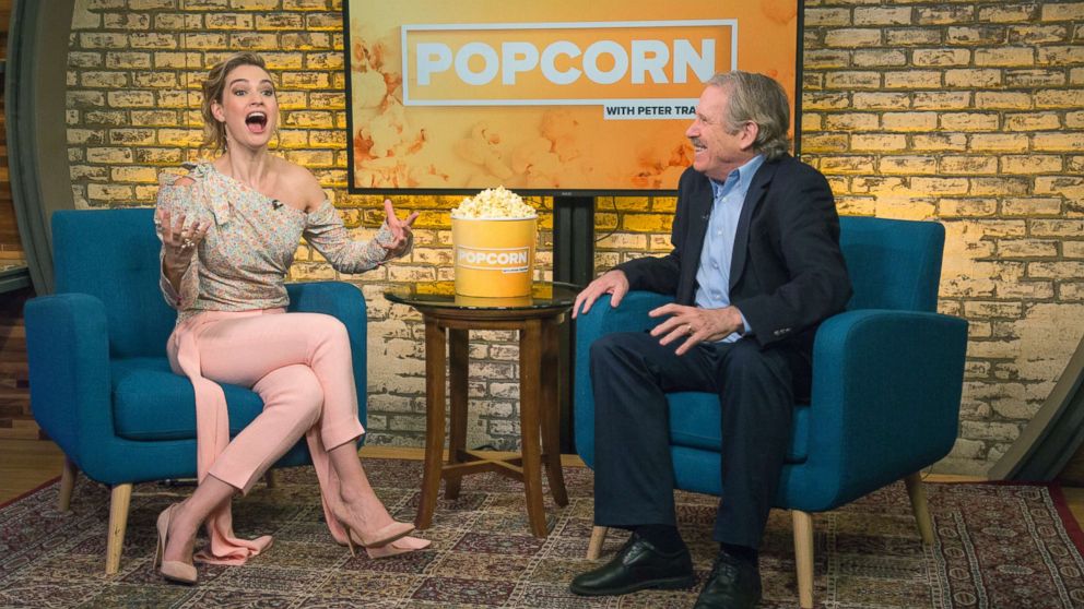 PHOTO: Lily James appears on "Popcorn with Peter Travers" at ABC News studios, July 18, 2018, in New York City.