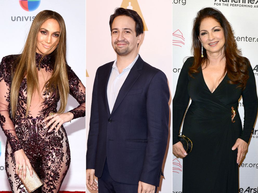 PHOTO: Jennifer Lopez in Las Vegas, Nov. 17, 2016 | Composer Lin-Manuel Miranda in Beverly Hills, Calif., Feb. 6, 2017 | Gloria Estefan in Miami, March 30, 2017.