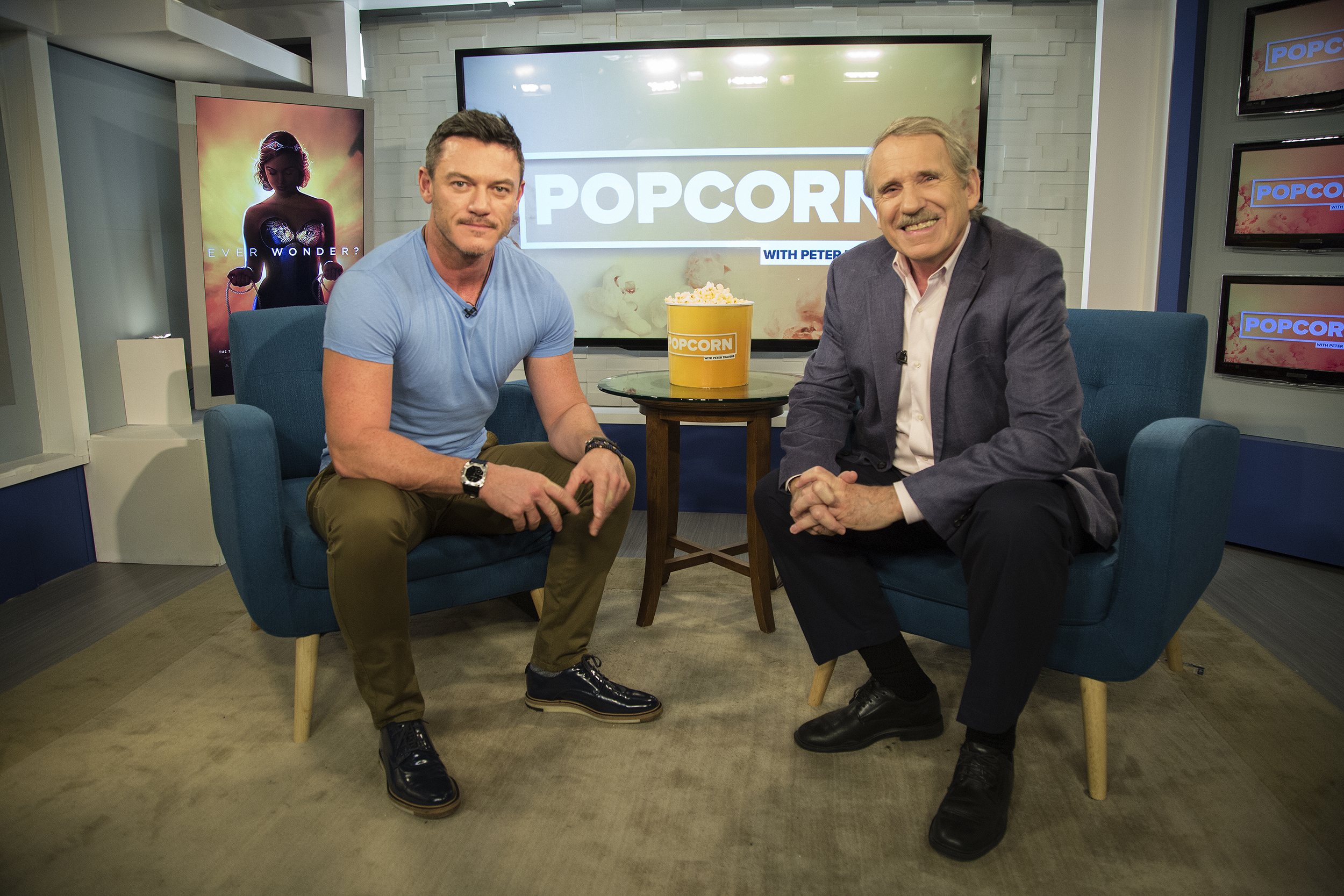 PHOTO: Luke Evans appears on "Popcorn with Peter Travers" at ABC News studios, Oct. 10, 2017, in New York City.