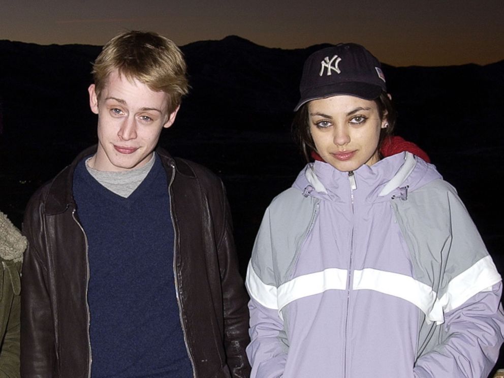   PHOTO: Macaulay Culkin and Mila Kunis are portrayed the Motorola and Air Party in Park City, Utah, January 26, 2003. 