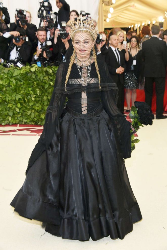 PHOTO: Madonna attends the Heavenly Bodies: Fashion & The Catholic Imagination Costume Institute Gala at The Metropolitan Museum of Art, May 7, 2018, in New York. 