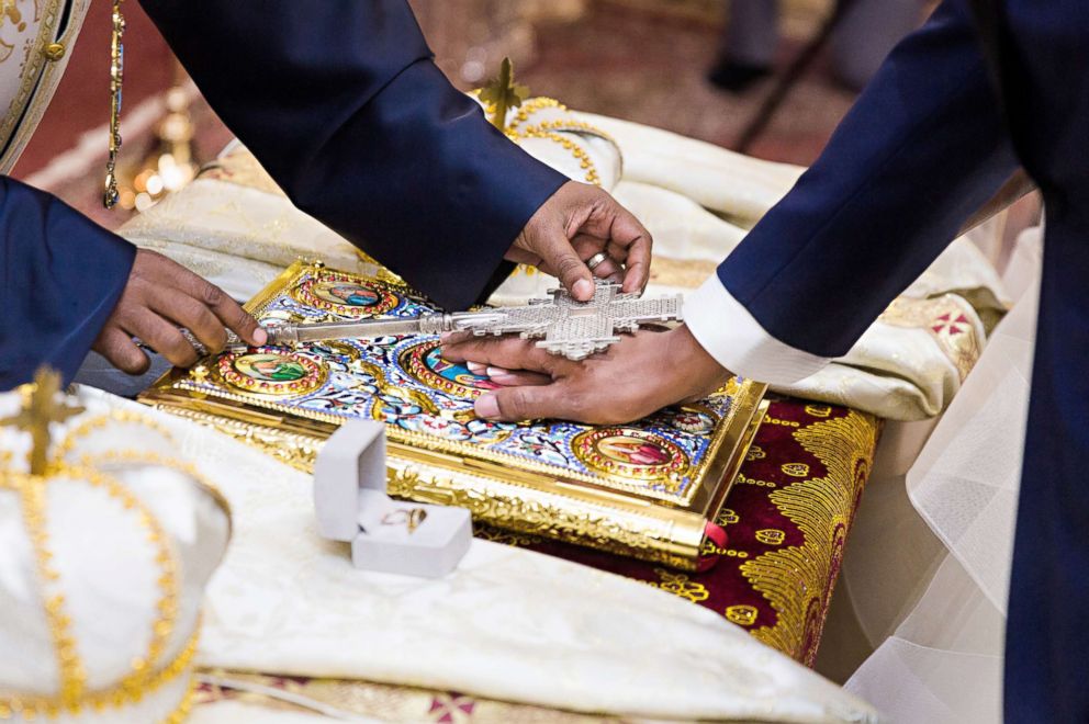 PHOTO: A moment at the Sept. 9, 2017 wedding of Ethiopian prince, Joel Makonnen, and his bride, Ariana Austin.