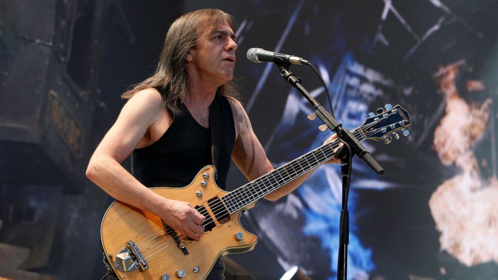 Guitarist Malcolm Young of the rock band AC/DC performs in Berlin, June 21, 2010.