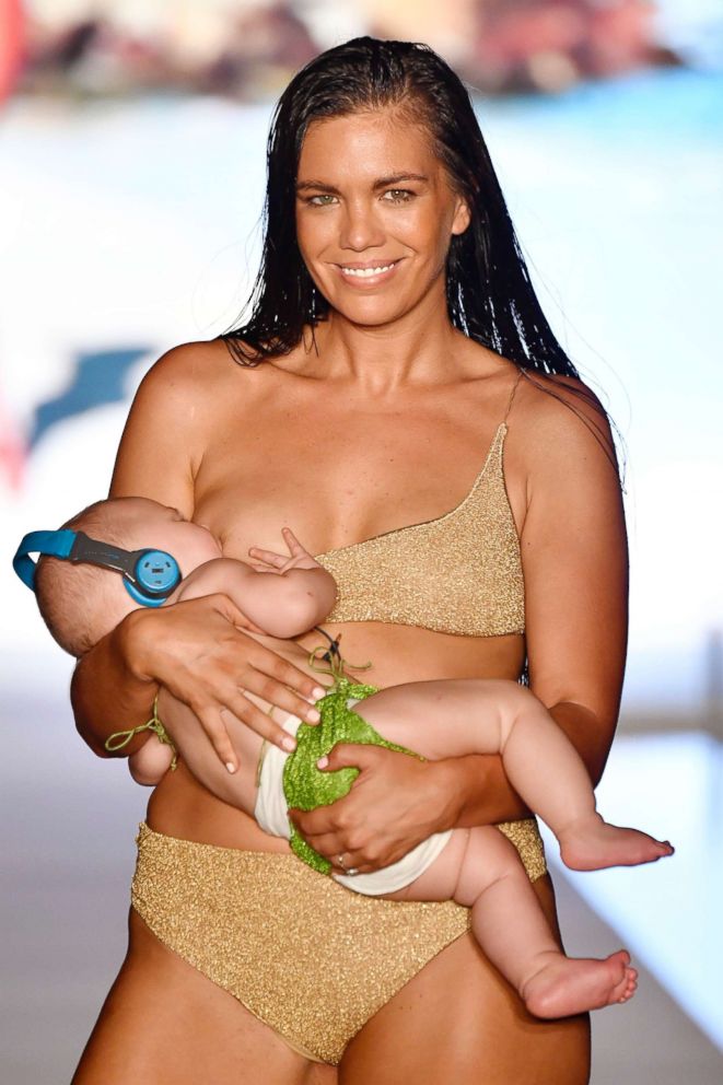 Model praised for breastfeeding while walking the runway at Sports