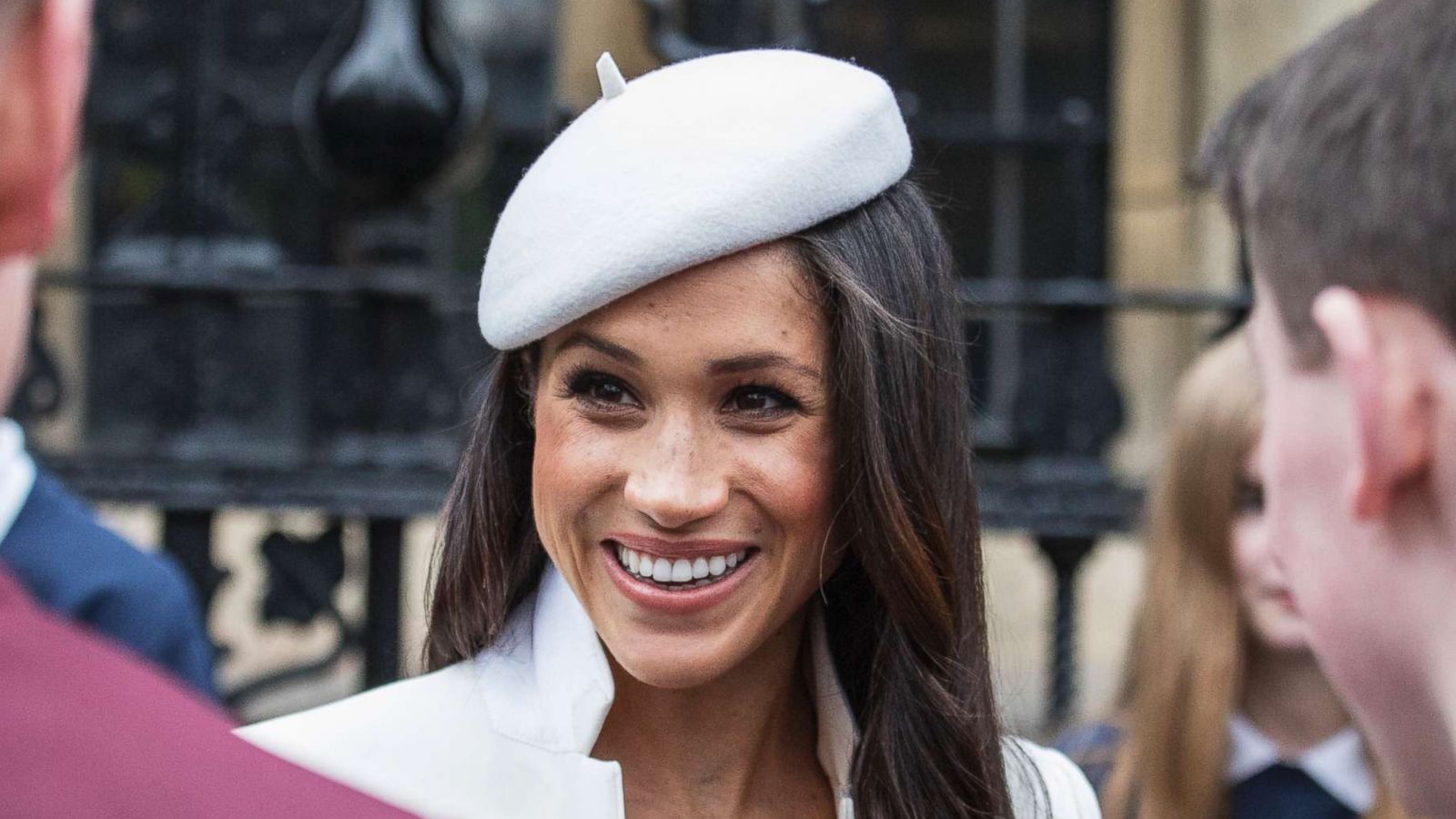 PHOTO: Meghan Markle meets well-wishers in the Dean's yard, after the Commonwealth Service at Westminster Abbey in London, March 12, 2018.