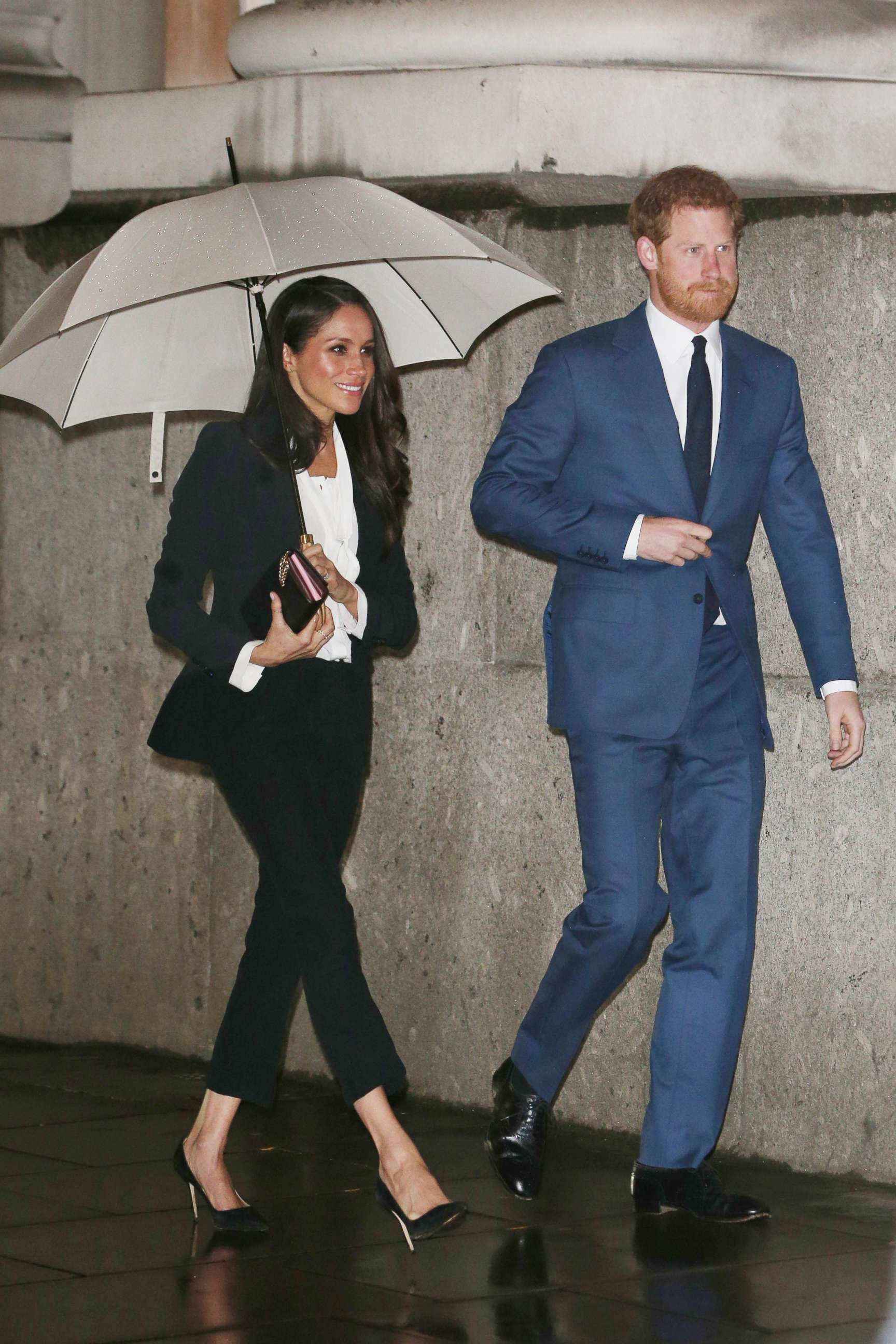 PHOTO: Meghan Markle and Prince Harry arrive at the Endeavor Fund Awards in London, Feb. 1, 2018. 