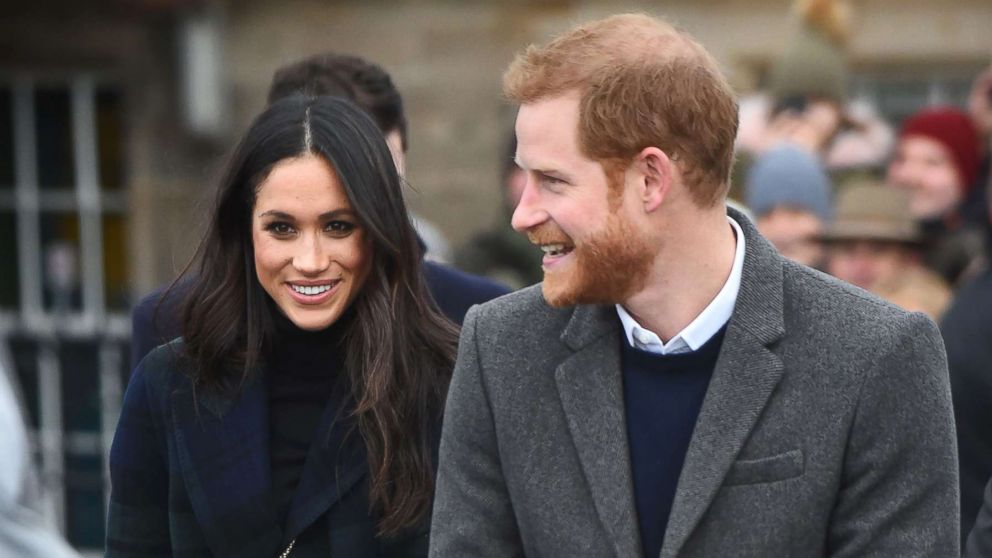 PHOTO: Meghan Markle and Britain's Prince Harry walk on the Esplanade at Edinburgh Castle, during a visit to Scotland, Feb. 13, 2018.