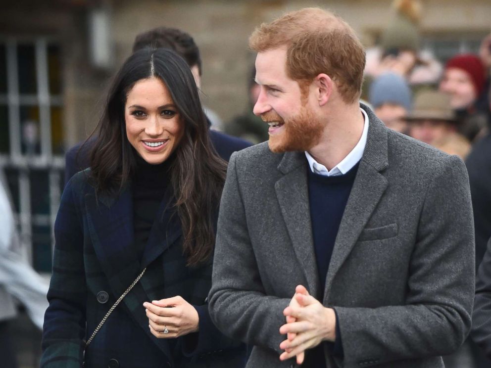 PHOTO: Britains Prince Harry and his fiancee Meghan Markle walk on the Esplanade at Edinburgh Castle, during a visit to Scotland, Feb. 13, 2018.