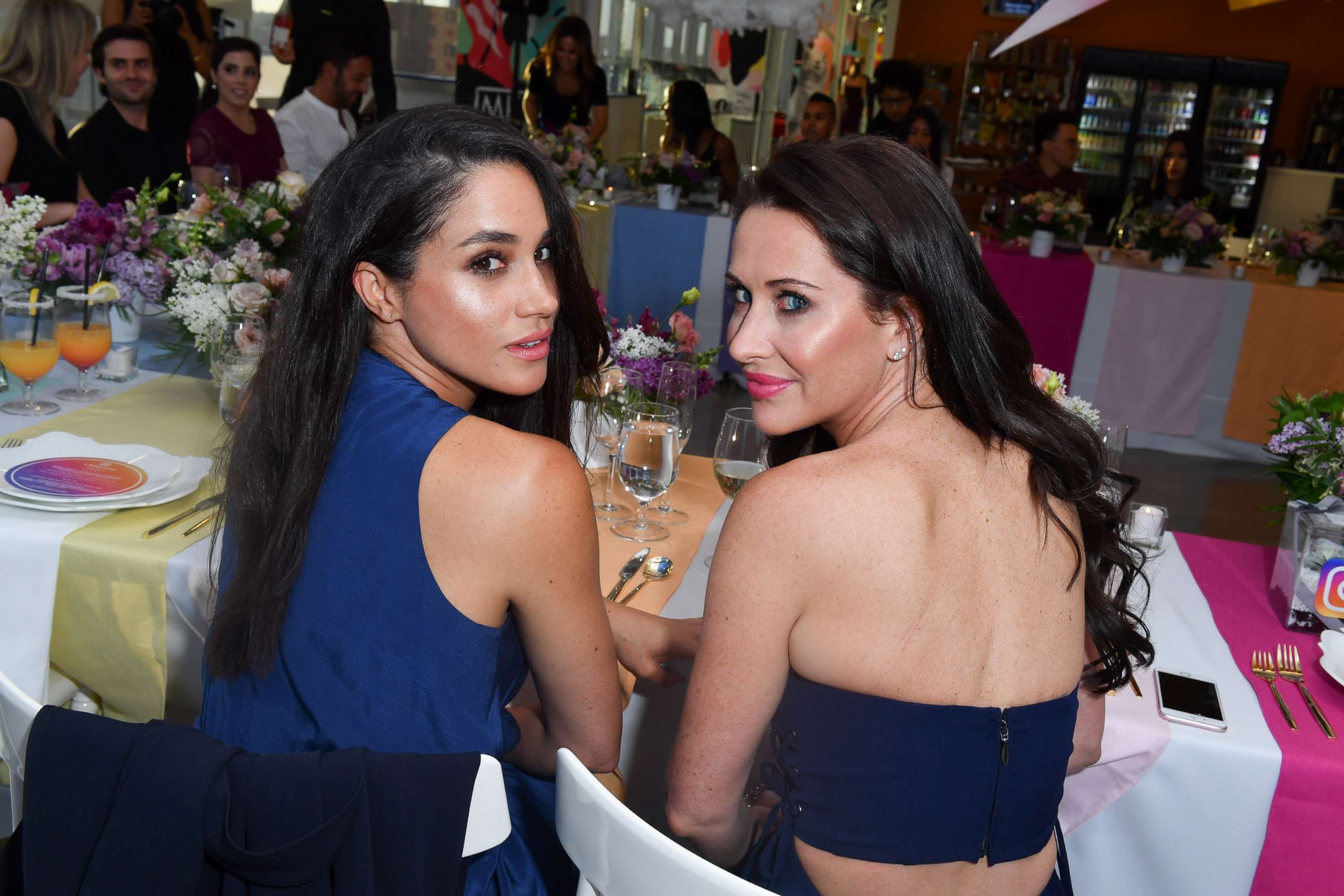 PHOTO: Meghan Markle and Jessica Mulroney attend the Instagram Dinner held at the MARS Discovery District, May 31, 2016, in Toronto, Canada.