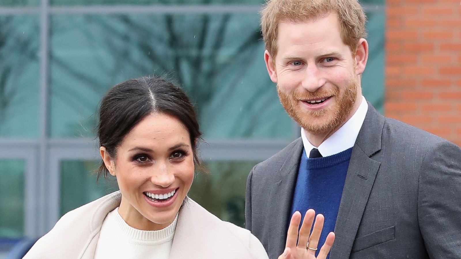 PHOTO: Prince Harry and Meghan Markle depart from Catalyst Inc, Northern Ireland's next generation science park, March 23, 2018, in Belfast, Northern Ireland.