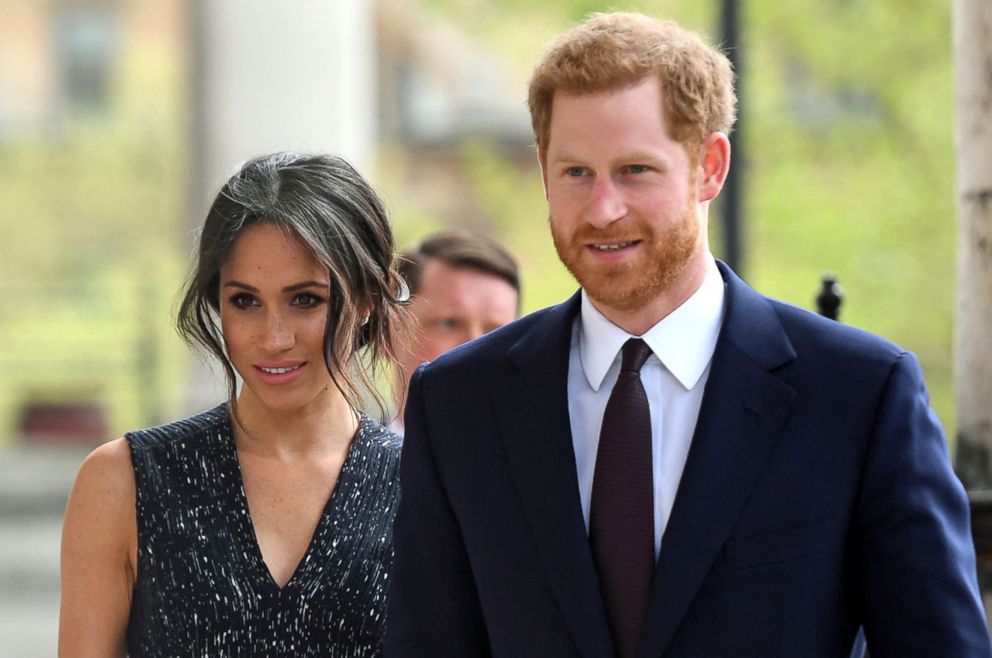 PHOTO: Britain's Prince Harry and Meghan Markle arrive to attend a memorial service at St Martin-in-the-Fields in Trafalgar Square in London, on April 23, 2018, to commemorate the 25th anniversary of the murder of Stephen Lawrence.