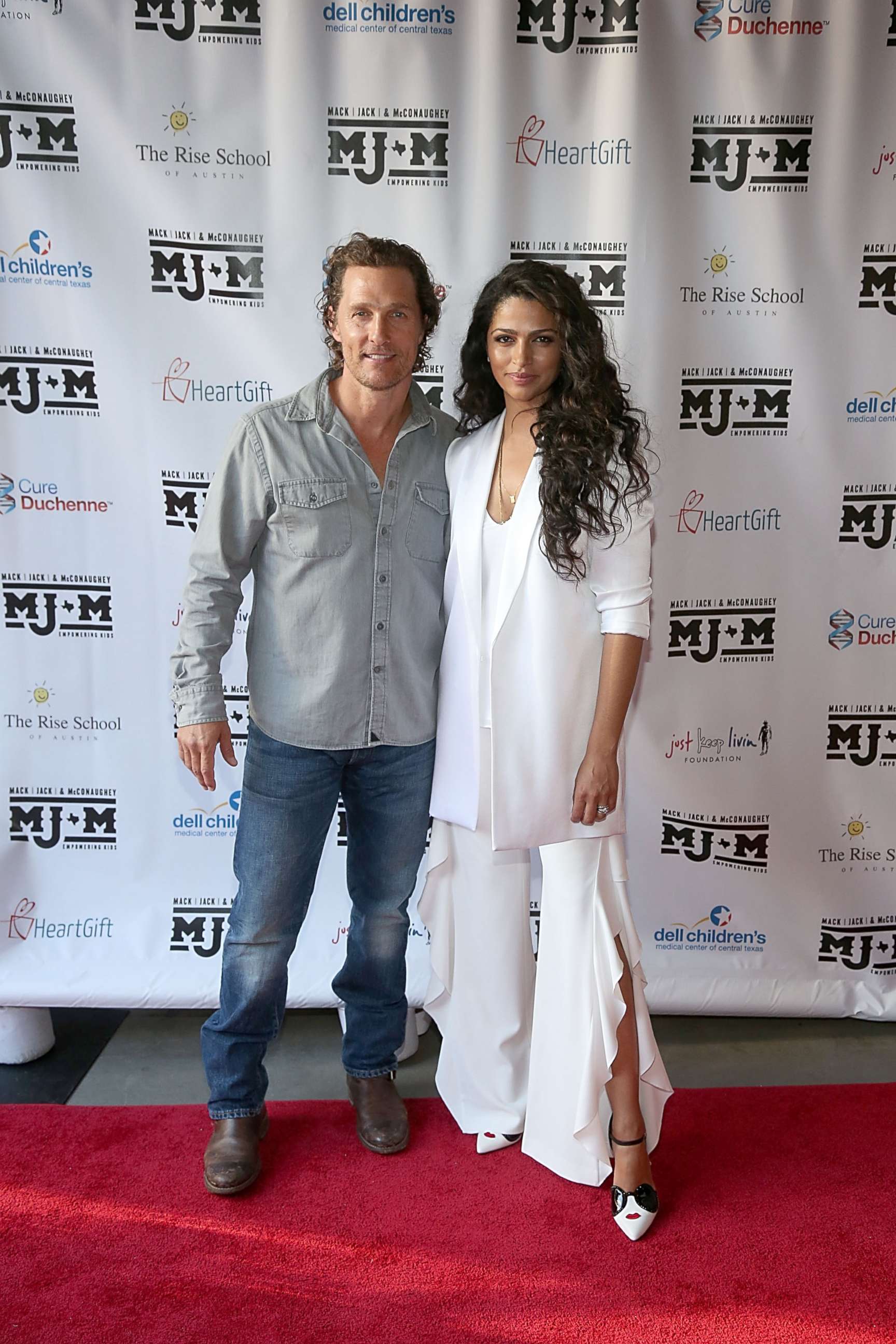 PHOTO: Matthew McConaughey and Camila Alves attend the Mack, Jack & McConaughey charity gala at ACL Live on April 12, 2018 in Austin.
