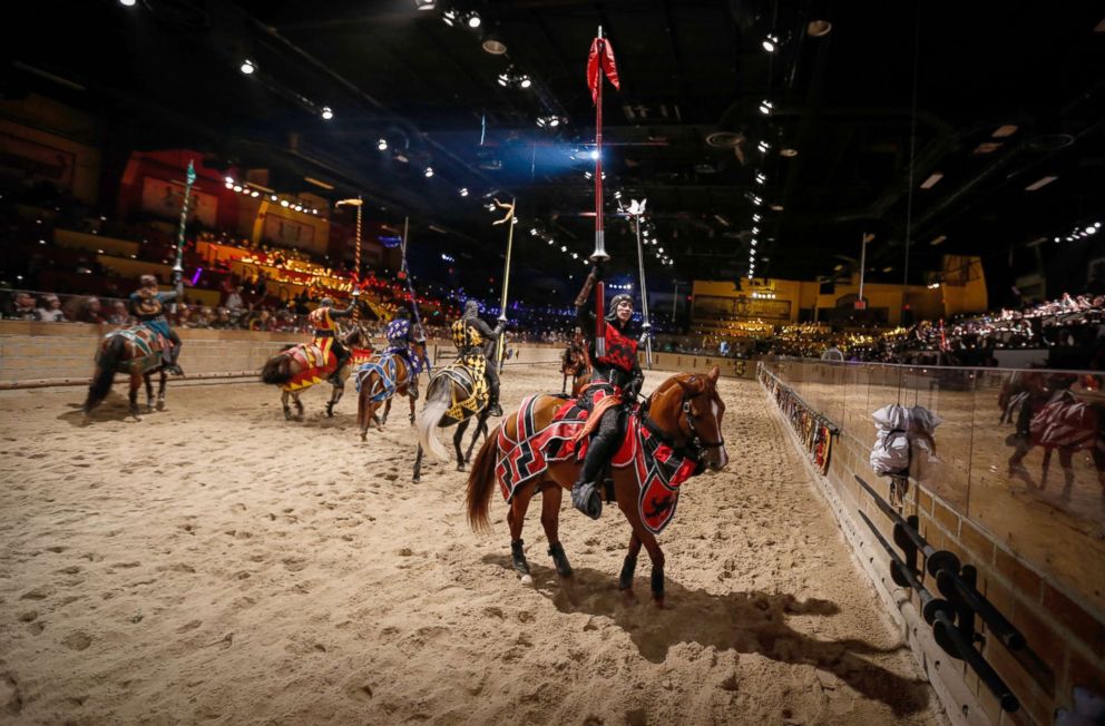 PHOTO: Performers take part in a dinner theater at "Medieval Times" in Lyndhurst, New Jersey, Jan. 4, 2015.