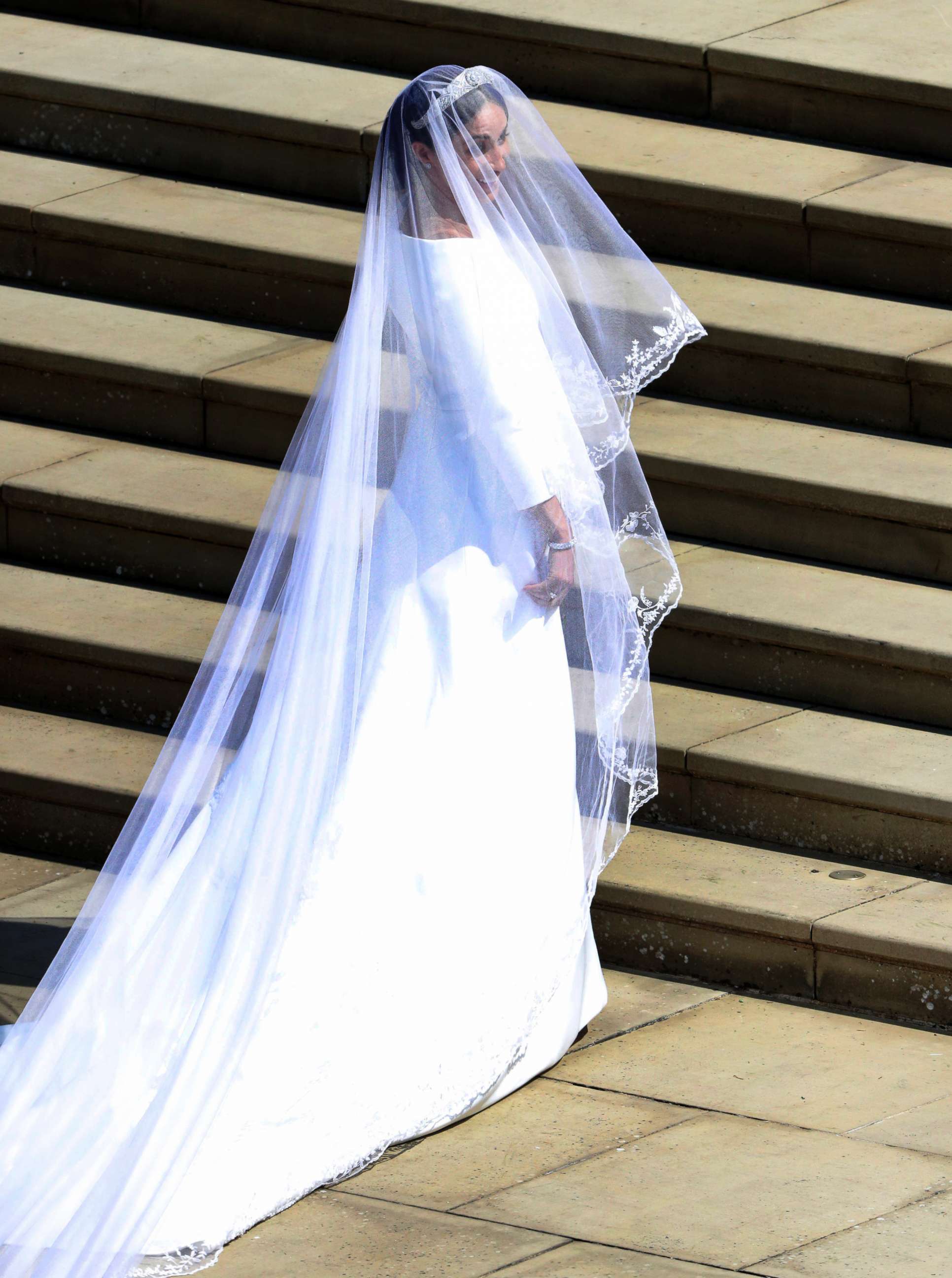 PHOTO: Meghan Markle arrives for the wedding ceremony of Prince Harry and Meghan Markle at St. George's Chapel in Windsor Castle in Windsor, May 19, 2018.