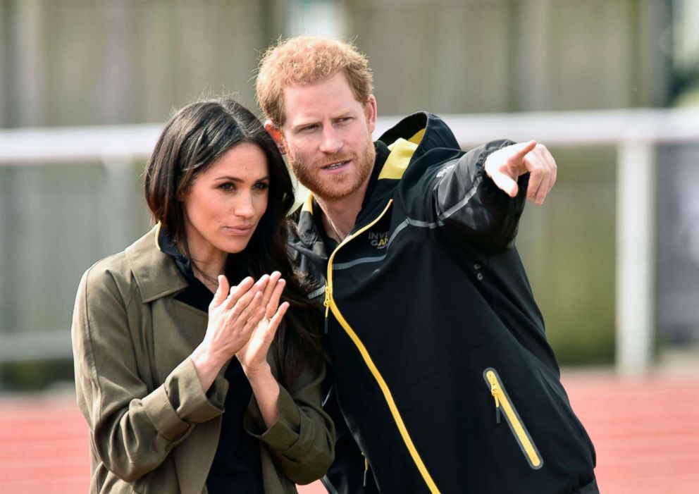 PHOTO: Prince Harry and Meghan Markle visit Bath University, in Bath, Britain, April 6, 2018, to view hopeful candidates for the UK Team Trial for the Invictus Games in Sydney in 2018.