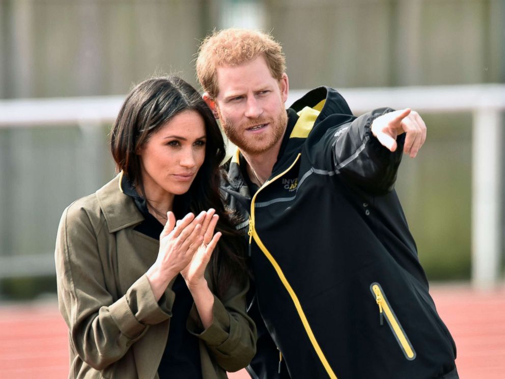 PHOTO: Prince Harry and Meghan Markle visit Bath University, in Bath, Britain, April 6, 2018, to view hopeful candidates for the UK Team Trial for the Invictus Games in Sydney in 2018.