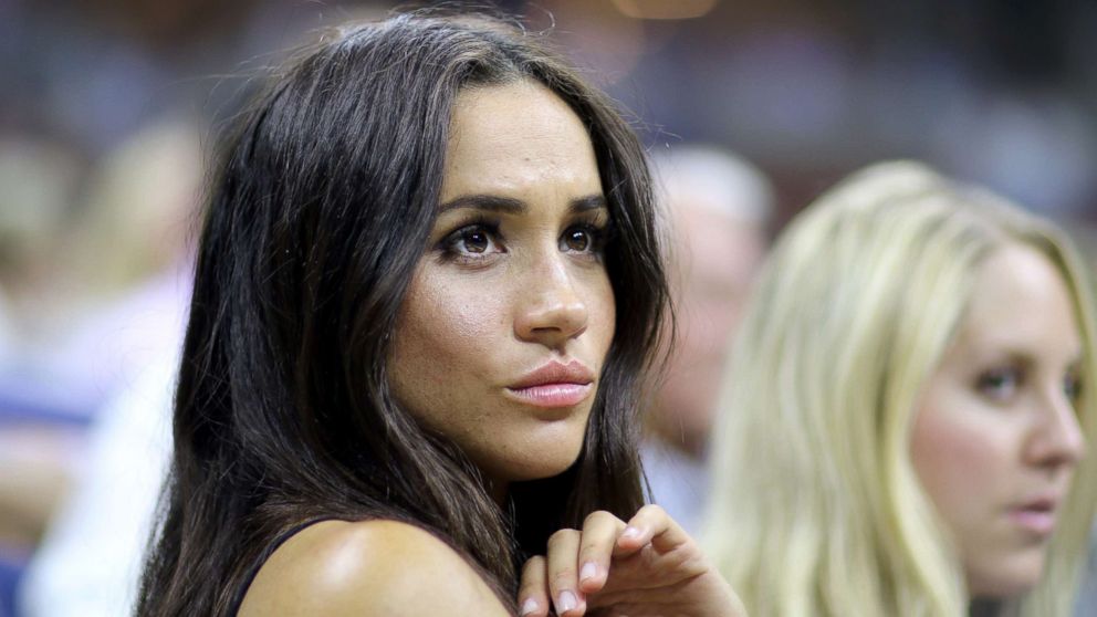 Actress Meghan Markle watches at the USTA Billie Jean King National Tennis Center, Sept. 7, 2016, in Flushing in New York City.