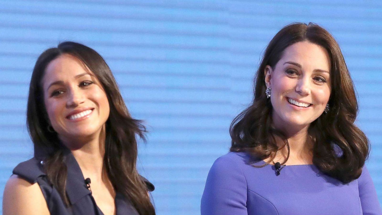 PHOTO: Meghan Markle and Catherine, Duchess of Cambridge, attend the first annual Royal Foundation Forum held at Aviva, Feb. 28, 2018, in London.