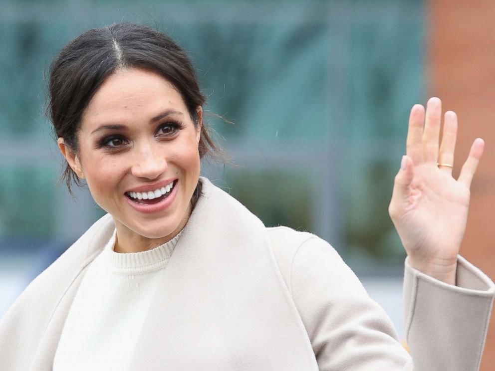 PHOTO: Meghan Markle departs from Catalyst Inc, Northern Irelands next generation science park, March 23, 2018, in Belfast, Nothern Ireland.