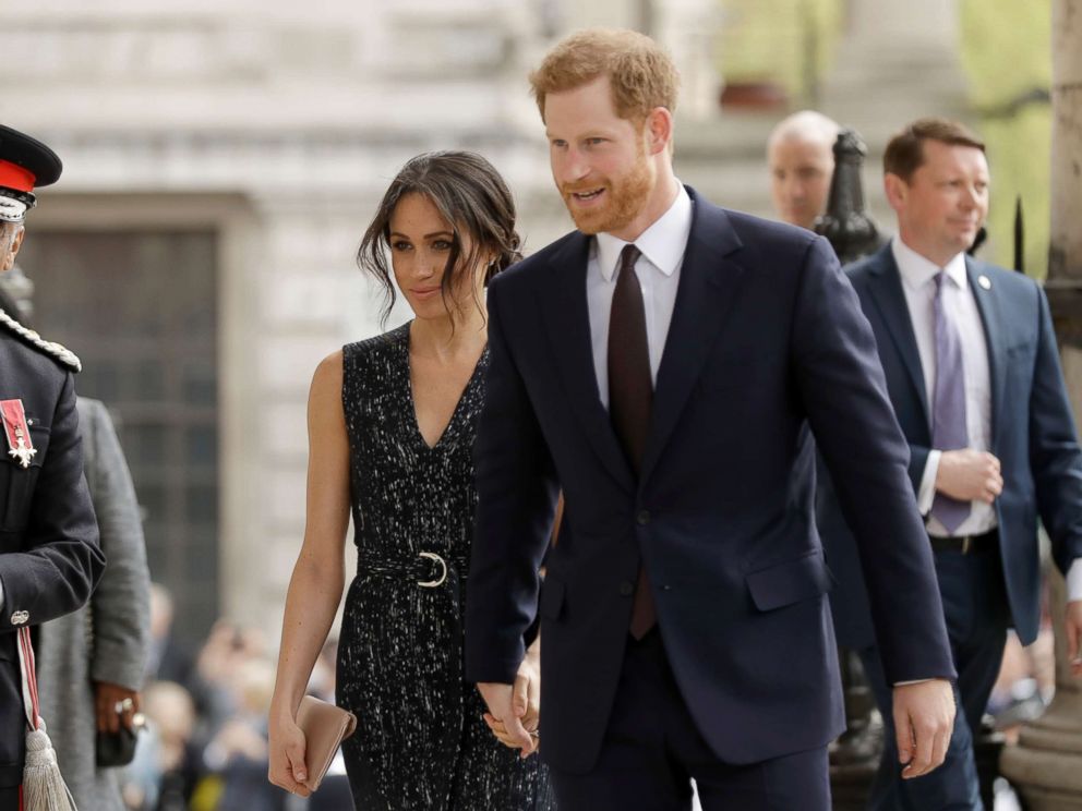 PHOTO: Britain's Prince Harry and his fiancee Meghan Markle arrive to attend a Memorial Service to commemorate the 25th anniversary of the murder of black teenager Stephen Lawrence at St Martin-in-the-Fields church in London, April 23, 2018.