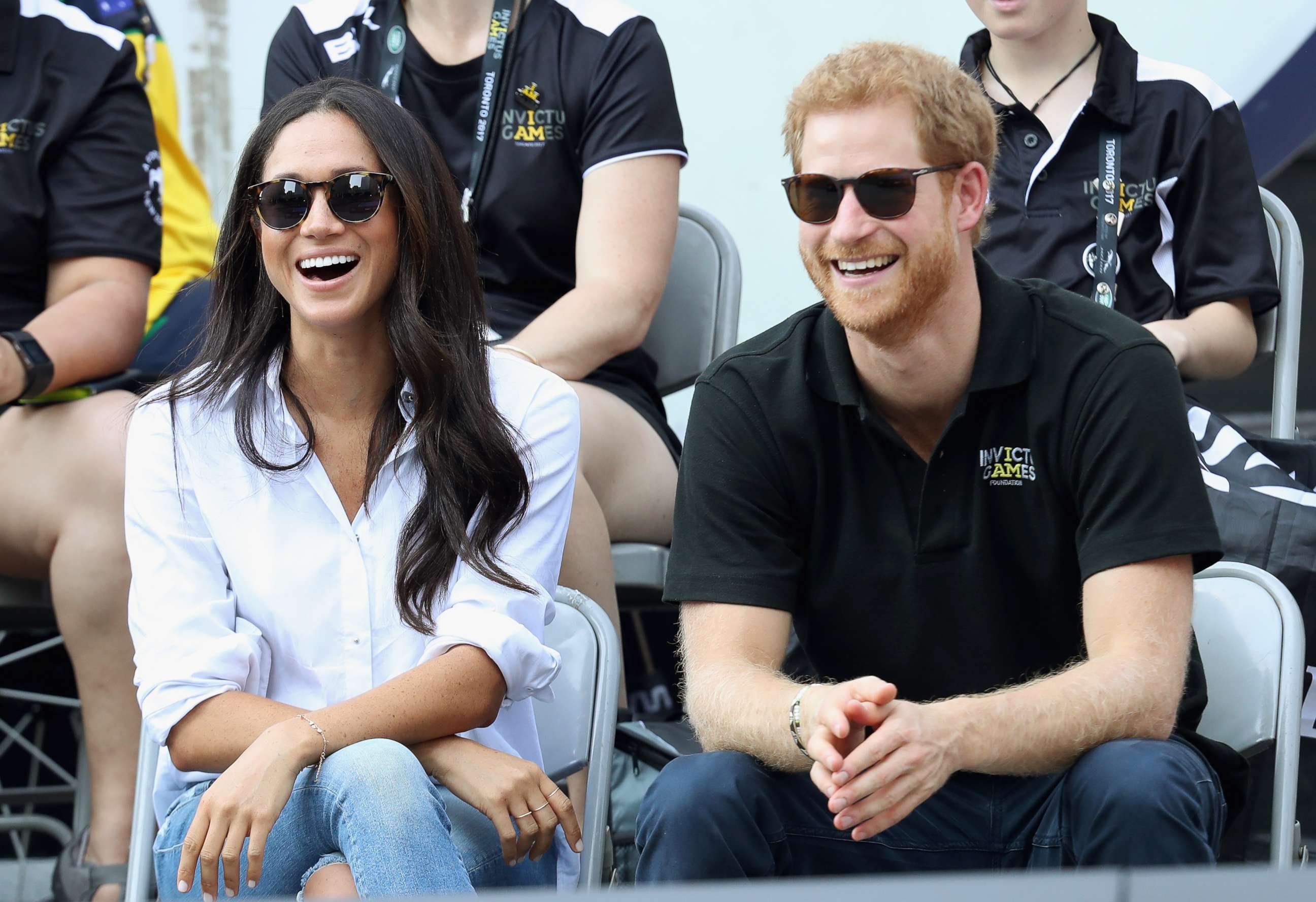 PHOTO: Meghan Markle and Prince Harry attend a Wheelchair Tennis match during the Invictus Games 2017 at Nathan Philips Square, Sept. 25, 2017 in Toronto. 