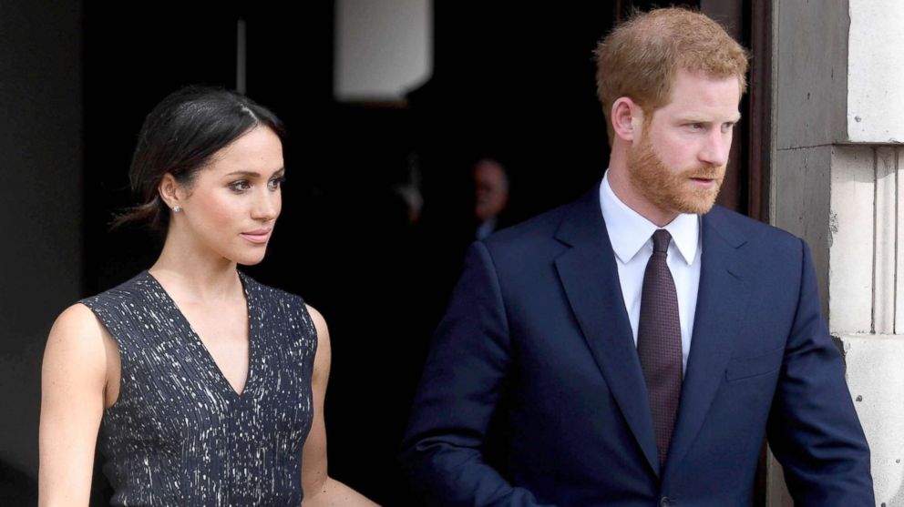PHOTO: Prince Harry and Meghan Markle leaving after attending a memorial service at St Martin-in-the-Fields in Trafalgar Square, London, April 23, 2018, to commemorate the 25th anniversary of the murder of Stephen Lawrence.