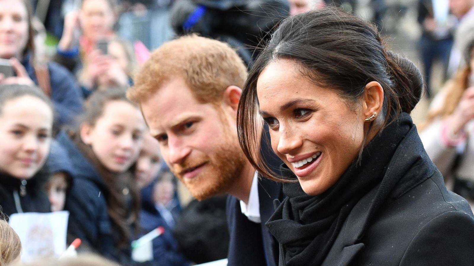 PHOTO: Prince Harry and Meghan Markle visit Cardiff Castle, Jan. 18, 2017, in Cardiff, Wales.