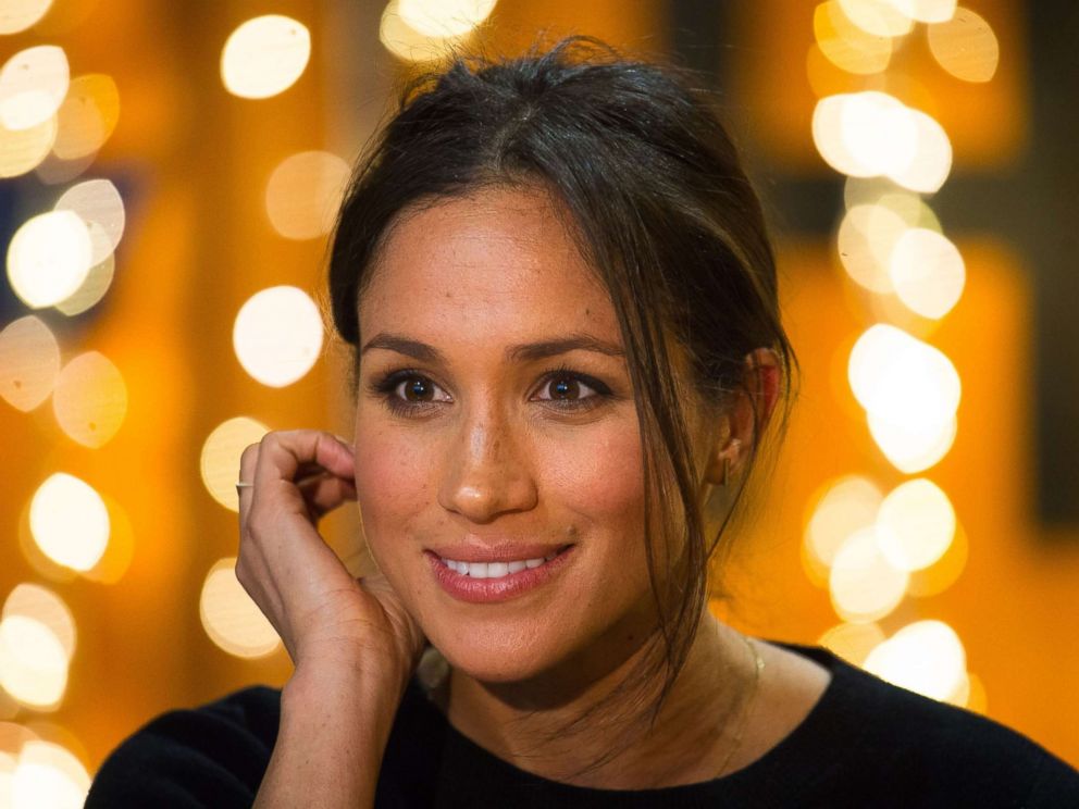PHOTO: Prince Harrys fiance actress Meghan Markle gestures during a visit to Reprezent 107.3FM radio station in Brixton, England Jan. 9, 2018.