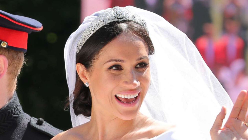 PHOTO: Prince Harry, Duke of Sussex and Meghan Markle, Duchess of Sussex leave Windsor Castle in the Ascot Landau carriage during the procession after getting married, Windsor Castle, May 19, 2018 in Windsor.