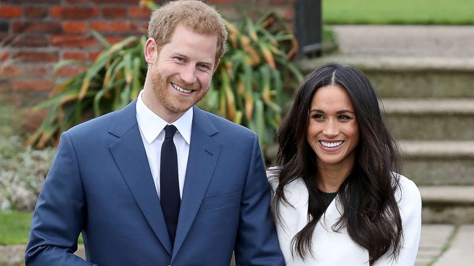 PHOTO: Prince Harry and actress Meghan Markle during an official photocall to announce their engagement at The Sunken Gardens at Kensington Palace on Nov. 27, 2017 in London.