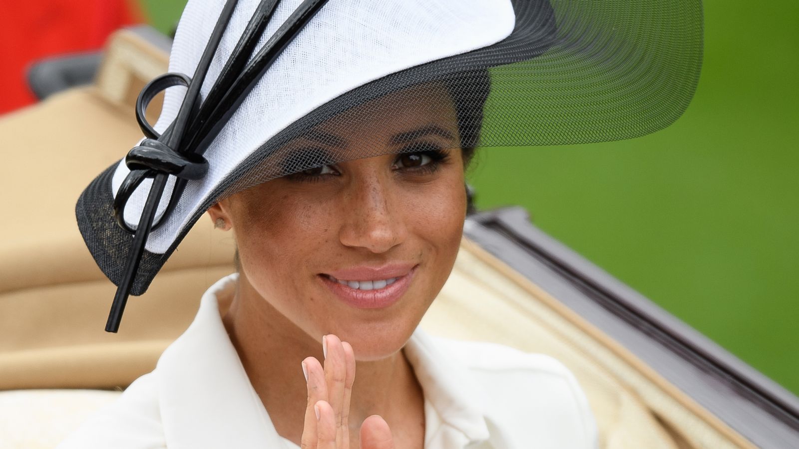 PHOTO: Meghan, Duchess of Sussex attends day 1 of Royal Ascot at Ascot Racecourse, June 19, 2018, in Ascot, England.