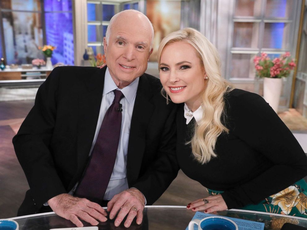 PHOTO: Senator John McCain made a special visit to The View, Oct. 23, 2017, for his daughter Meghan McCains birthday.
