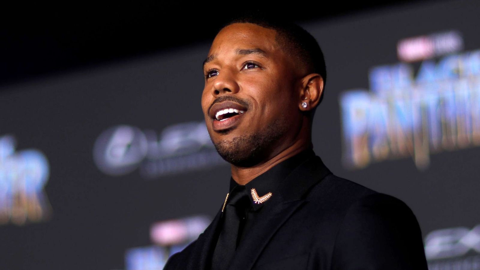 PHOTO: Michael B. Jordan poses at the premiere of "Black Panther" in Los Angeles, Jan. 29, 2018.