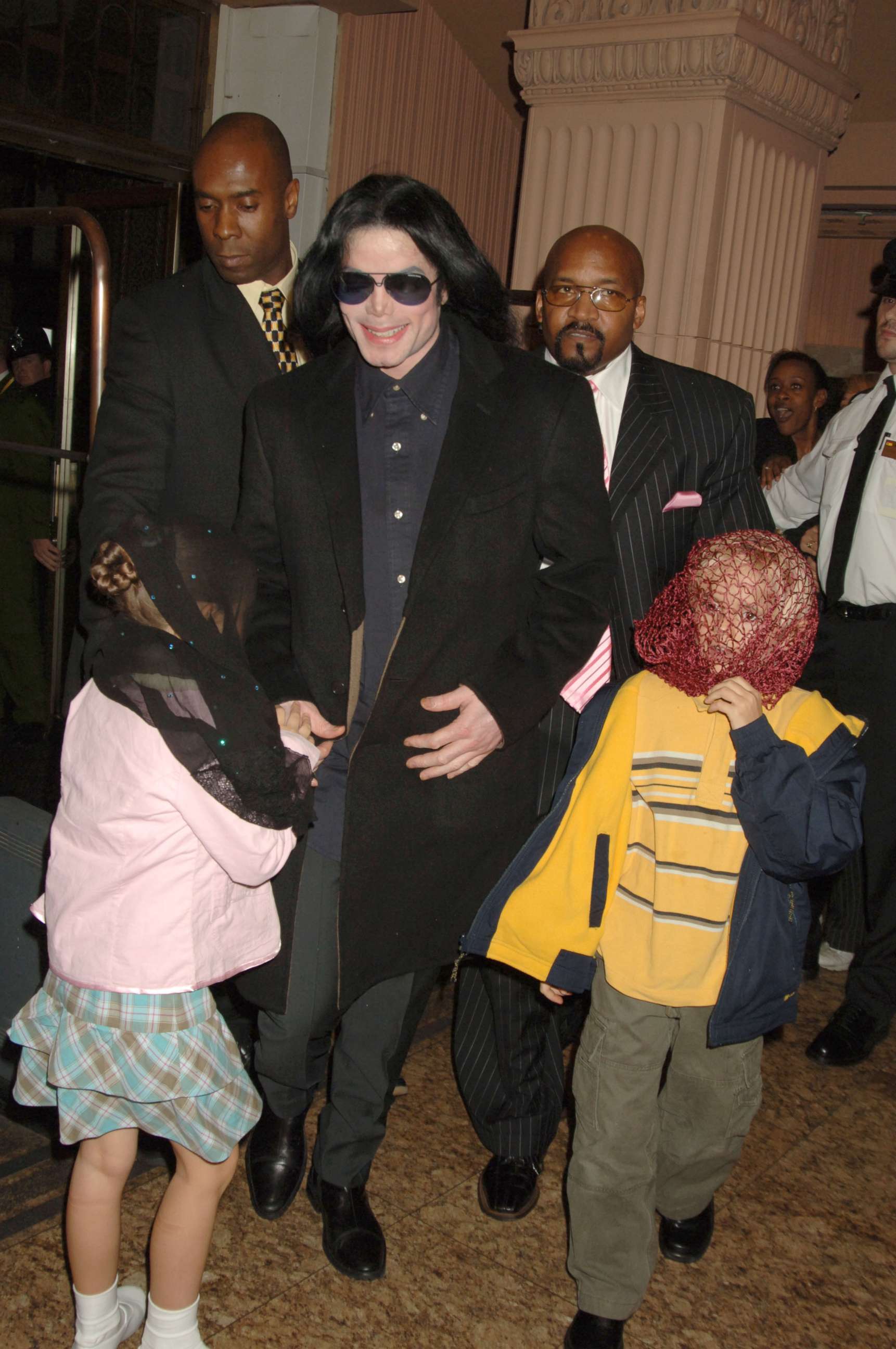 PHOTO: Singer Michael Jackson walks with his children, Prince and Paris, as they visit Harrods, Oct. 12, 2005 in London. 