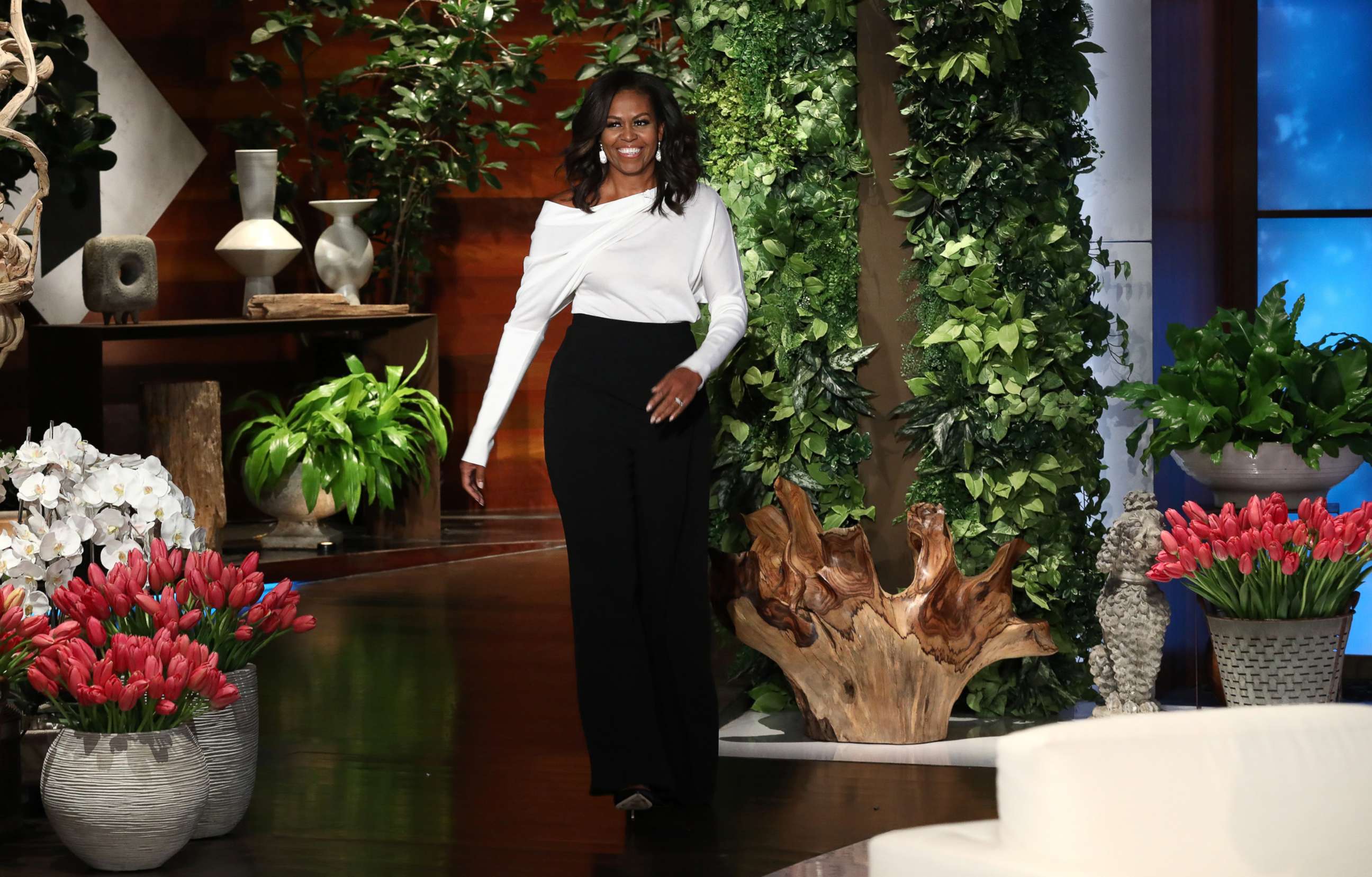 PHOTO: Michelle Obama appears on "The Ellen DeGeneres Show" at the Warner Bros. lot in Burbank, Calif.