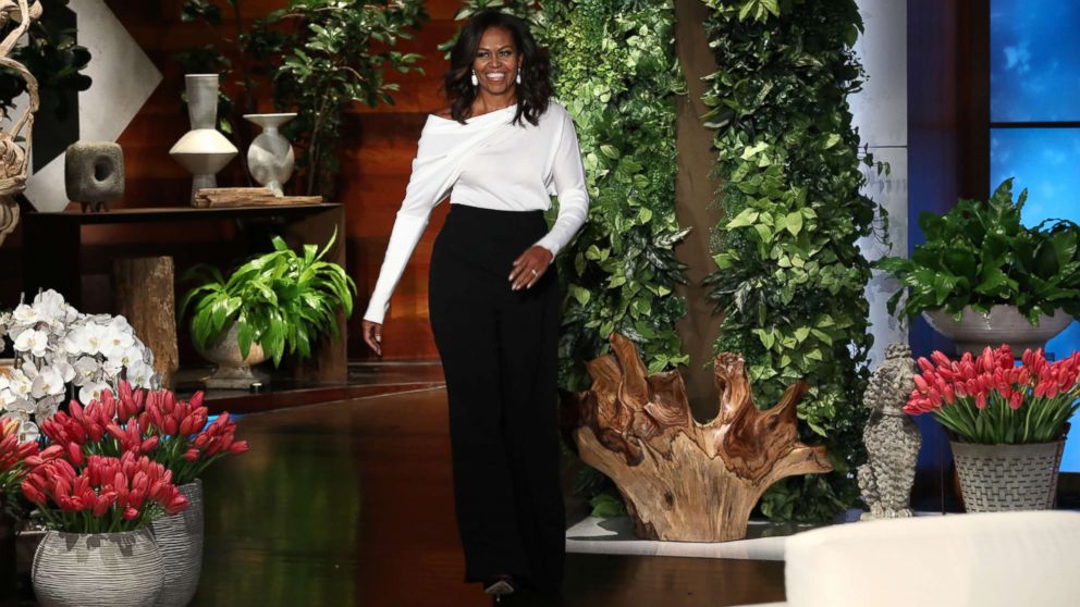 PHOTO: Michelle Obama appears on "The Ellen DeGeneres Show" at the Warner Bros. lot in Burbank, Calif.