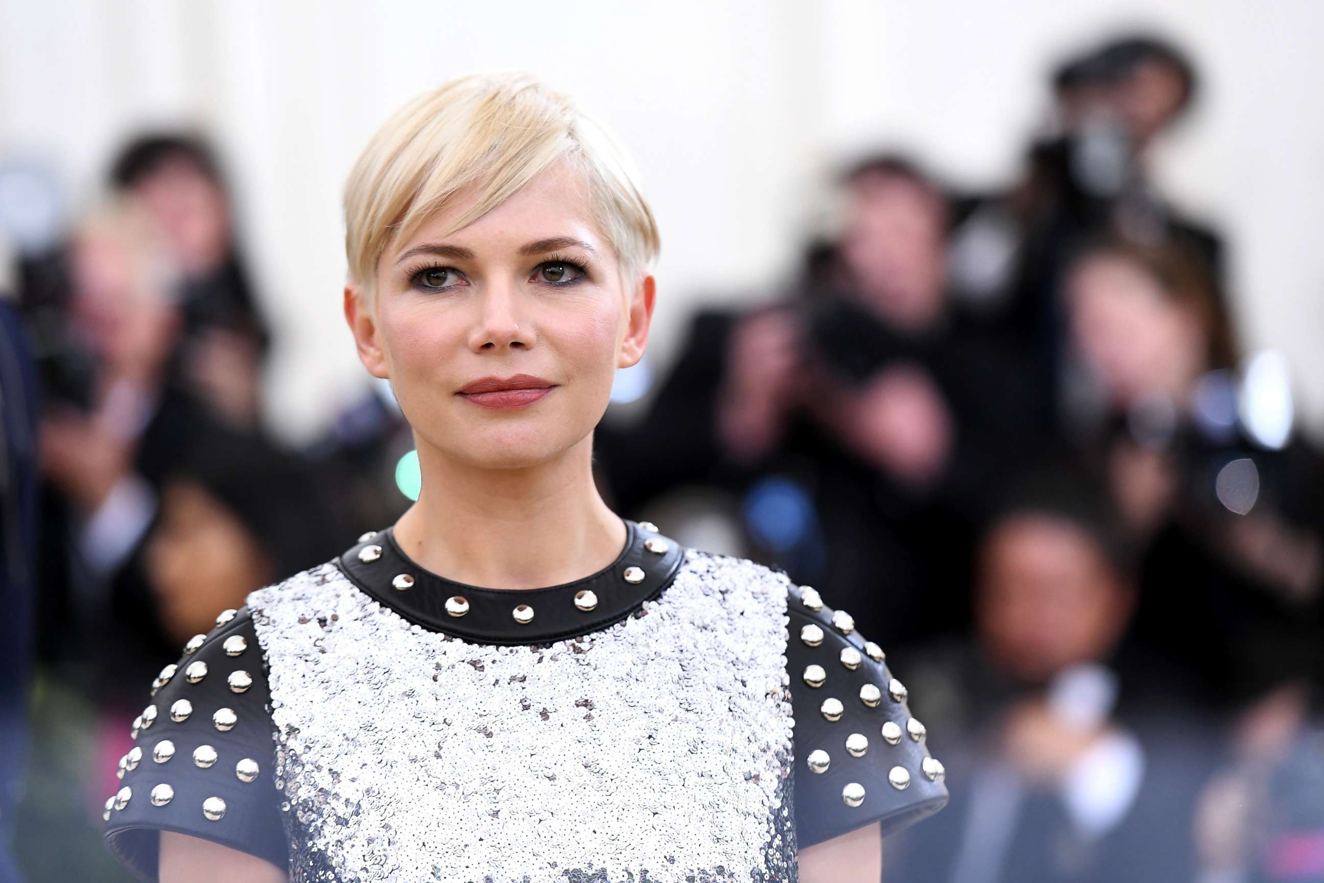 PHOTO: Actor Michelle Williams attends the Heavenly Bodies: Fashion & The Catholic Imagination Costume Institute Gala at The Metropolitan Museum of Art, May 7, 2018, in New York City.
