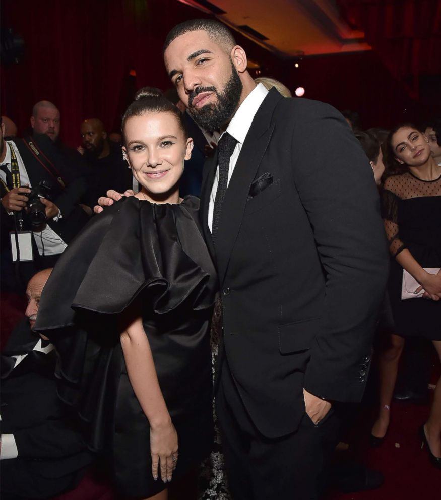 PHOTO: Millie Bobby Brown and Drake attend an event at the Waldorf Astoria Beverly Hills on Jan. 7, 2018 in Beverly Hills, Calif.