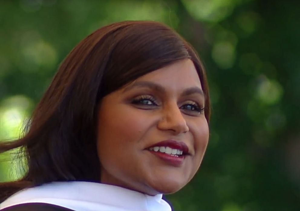 PHOTO: Mindy Kaling spoke at the Dartmouth College commencement ceremony, June 10, 2018.