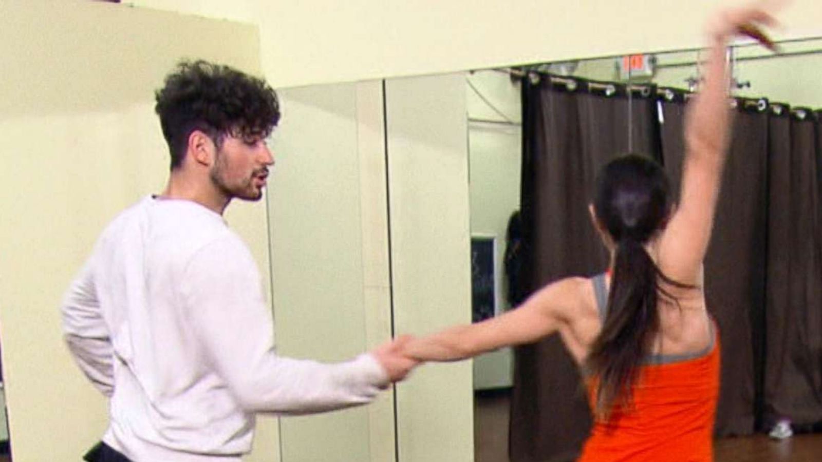 PHOTO: Olympic figure skater Mirai Nagasu rehearsing with Alan Bersten.