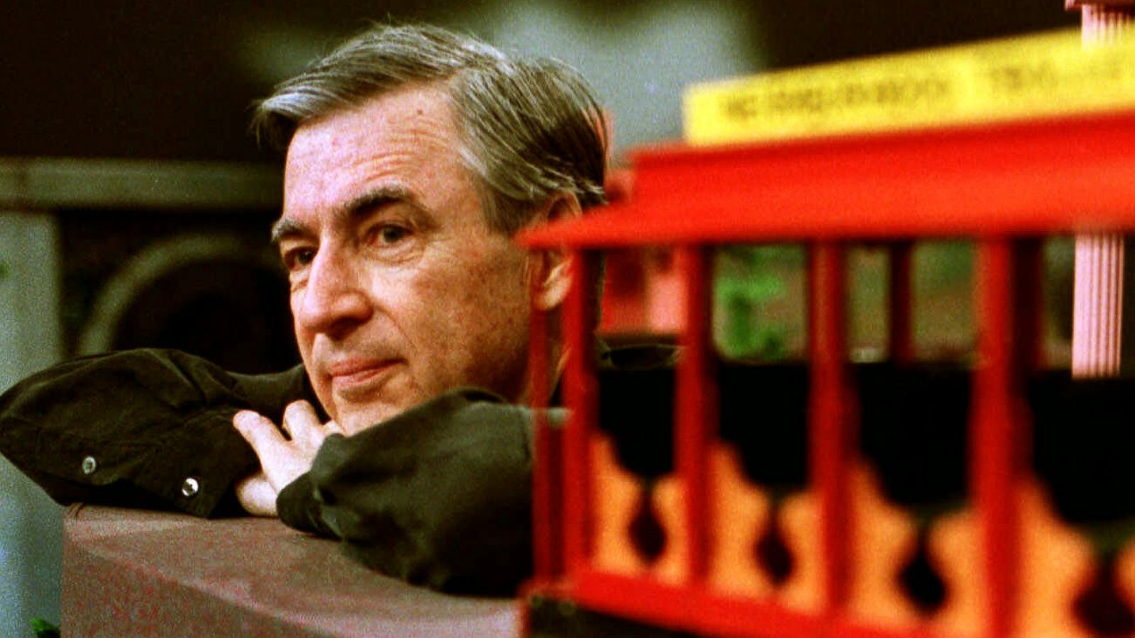 PHOTO: Fred Rogers during a taping of his show " Mister Rogers' Neighborhood," May 27, 1993.