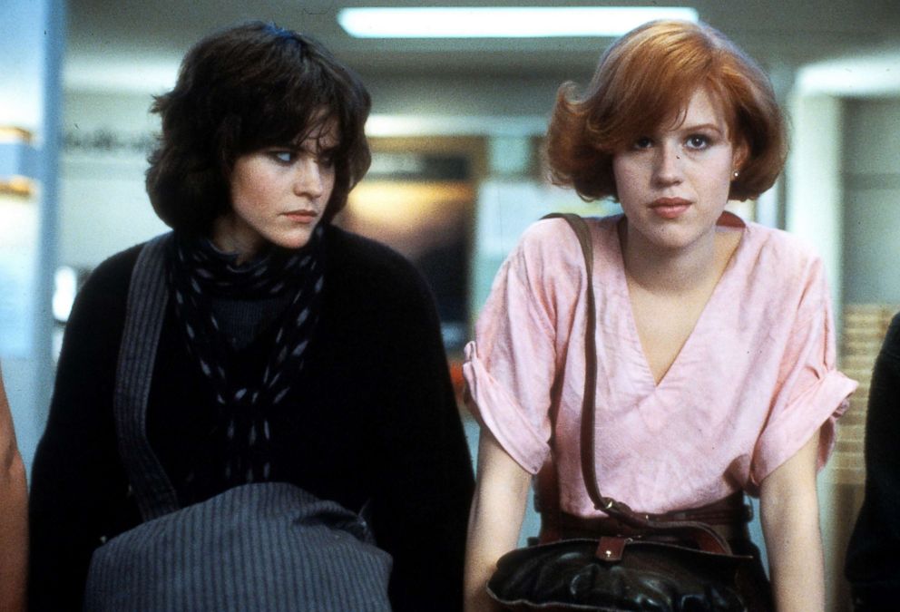 PHOTO: Ally Sheedy and Molly Ringwald in a scene from the film 'The Breakfast Club,' 1985.
