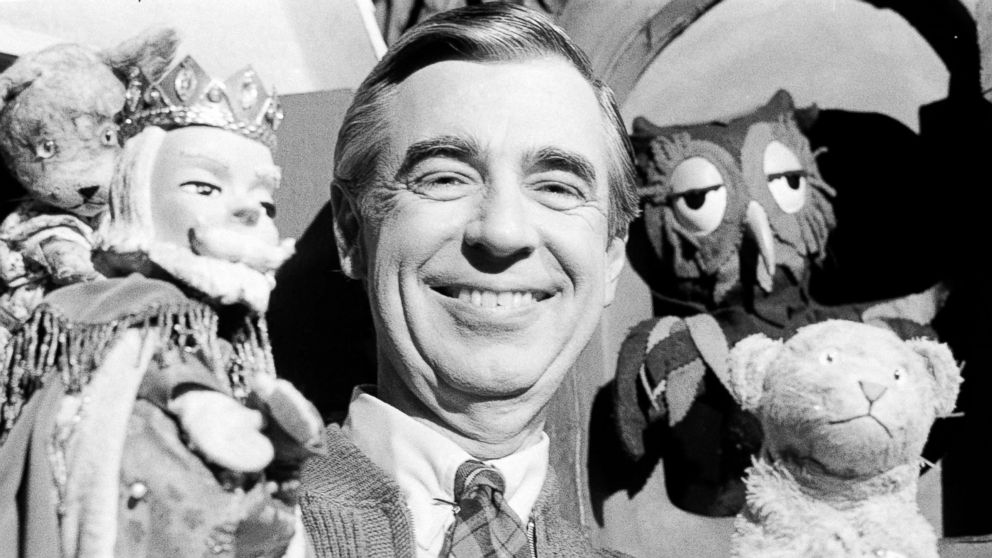PHOTO: This Jan. 4, 1984 file photo shows Fred Rogers, star of Public Television's "Mister Rogers' Neighborhood," as he rehearses with some of his puppet friends in Pittsburgh, Penn.