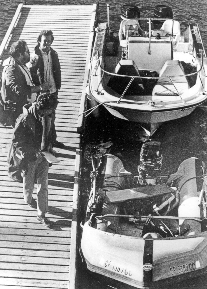 PHOTO: The "Prince Valiant," the inflatable dinghy used by Natalie Wood, moored at the harbor in Avalon, Calif., Nov. 30, 1981, after it washed up on the rocks on Santa Catalina Island. Patrolmen discovered the actress' body off of Catalina Island.