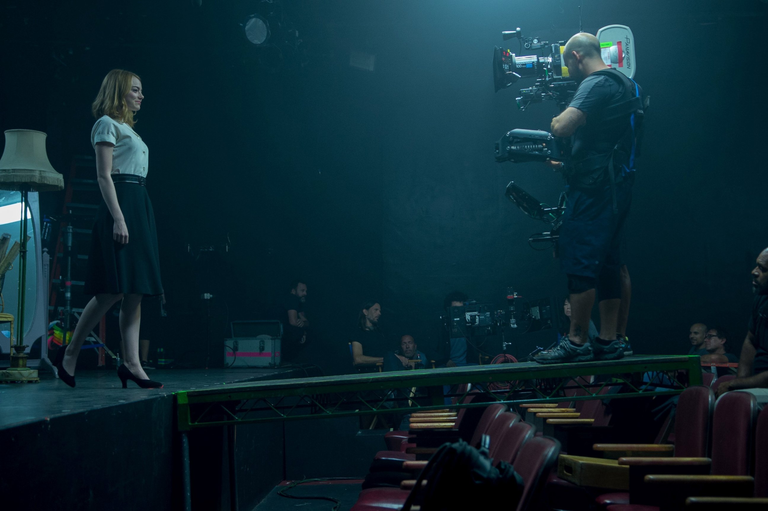 Emma Stone films "La La Land."