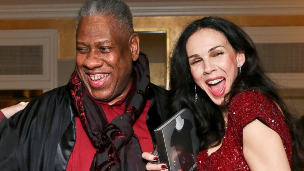 Andre Leon Talley and L'Wren Scott attend a dinner at the Carlyle Hotel in New York City on Dec. 10, 2012. 