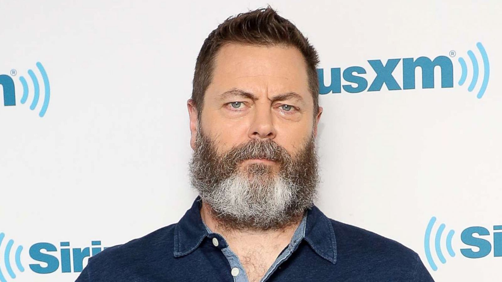 PHOTO: Nick Offerman visits the SiriusXM Studios, May 30, 2018, in New York City.