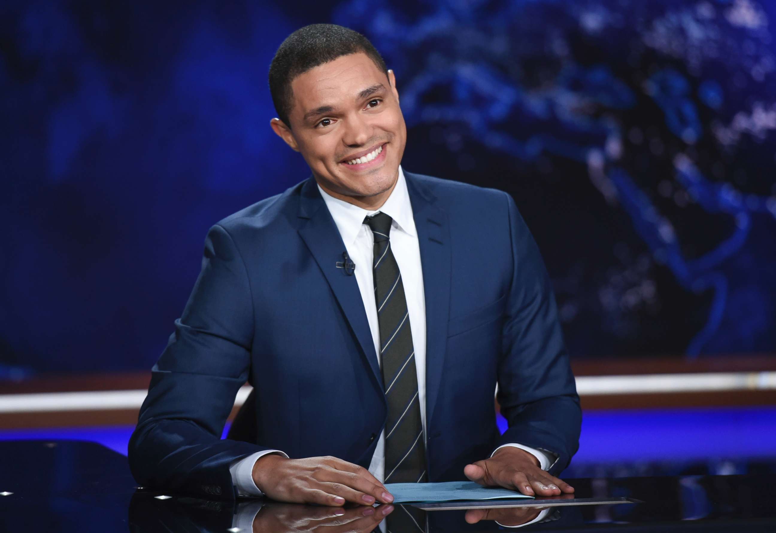PHOTO: In this Sept. 29, 2015, file photo, Trevor Noah appears during a taping of "The Daily Show," on Comedy Central, in New York City.