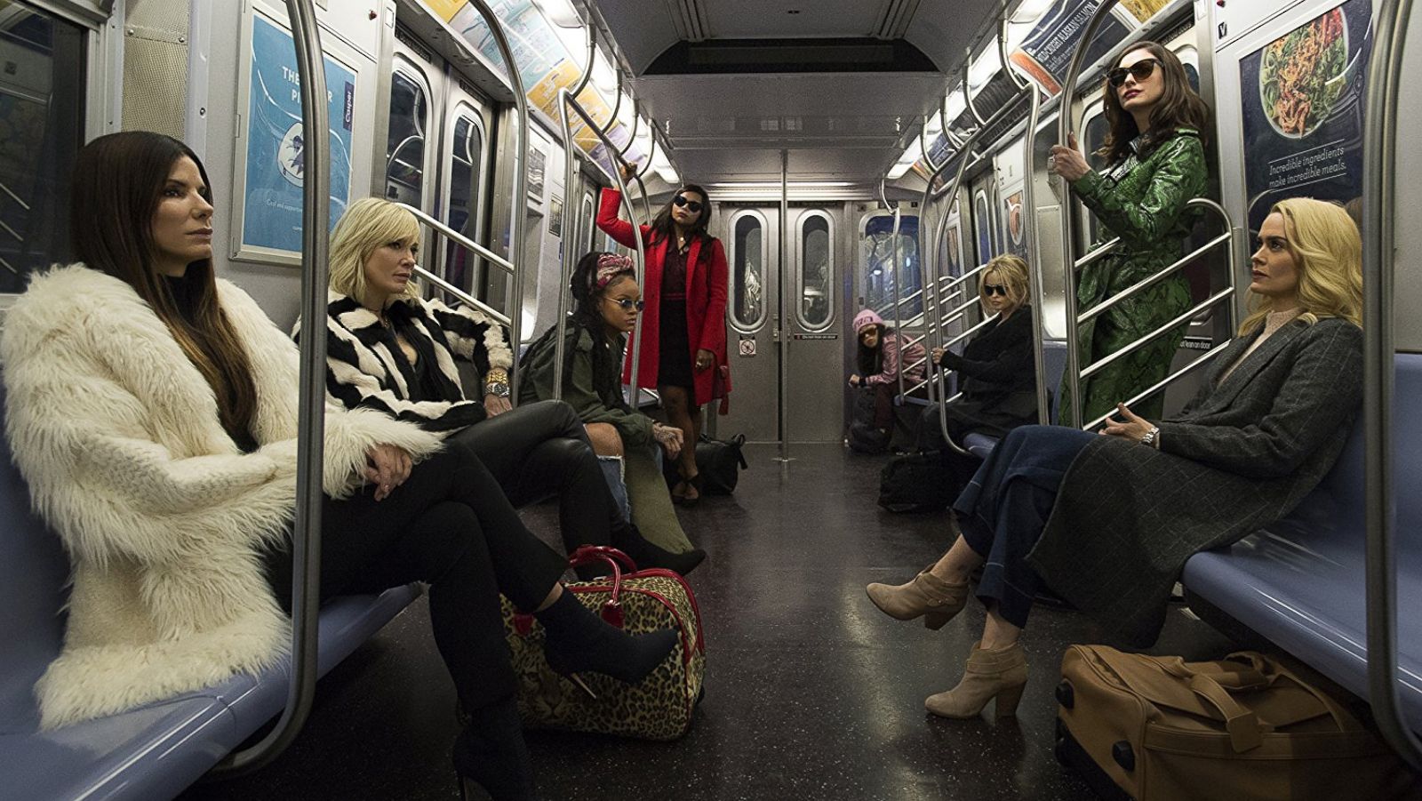 PHOTO: Sandra Bullock, Helena Bonham Carter, Cate Blanchett, Anne Hathaway, Sarah Paulson, Mindy Kaling, Rihanna, Awkwafina in a scene from "Ocean's 8."